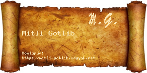 Mitli Gotlib névjegykártya